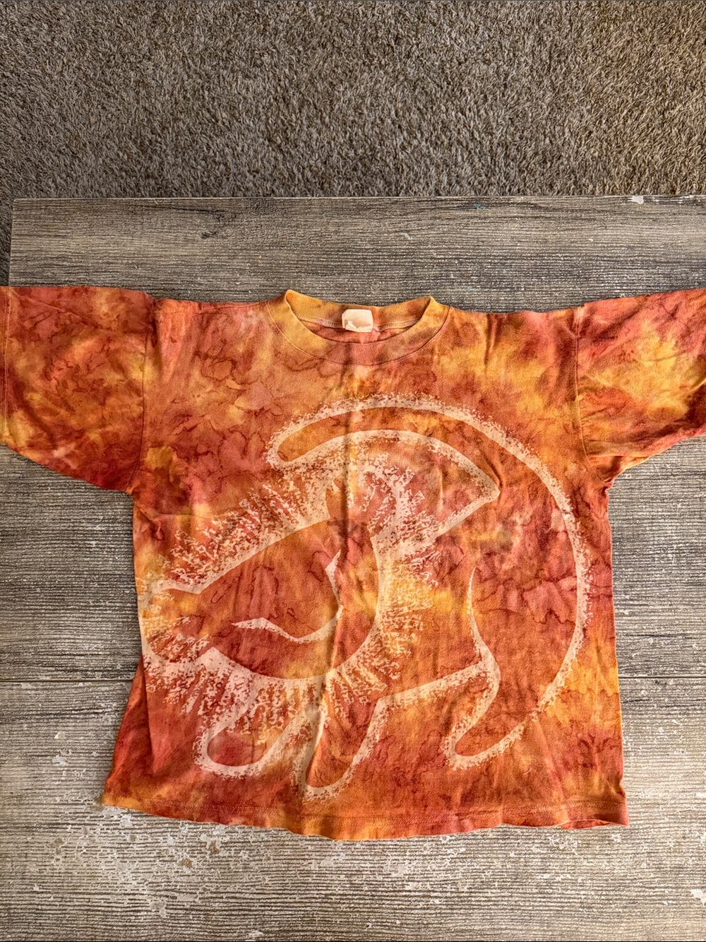 Disney vintage orange tie-dye Lion King Simba t-shirt